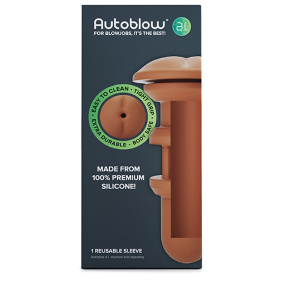 Autoblow - A.I. Machine Siliconen Sleeve Anus Donker 